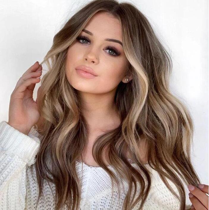 Ingrid - Long Wavy Brown Blonde Hairstyle Hot Wig