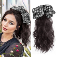 Plaid bow - Brown Black
