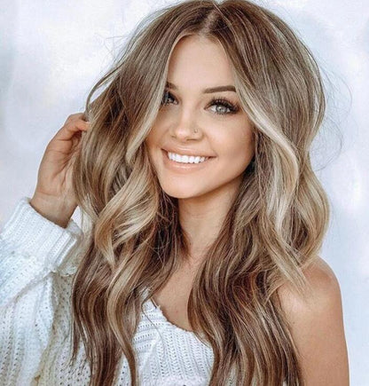 Ingrid - Long Wavy Brown Blonde Hairstyle Hot Wig