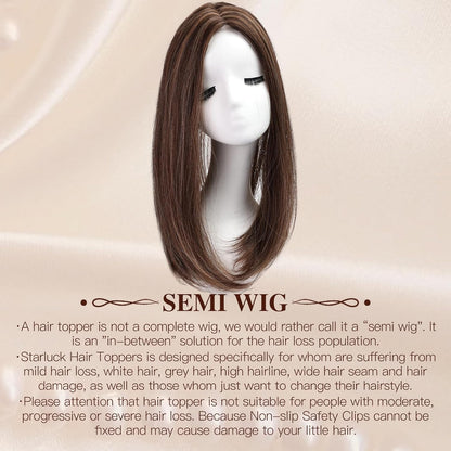 14/18 Inch Hair Toppers for Women Synthetic Hair Toppers Hair Pieces