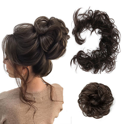 Scrunchie Messy Hair Bun Chignon Elastic Band Extension