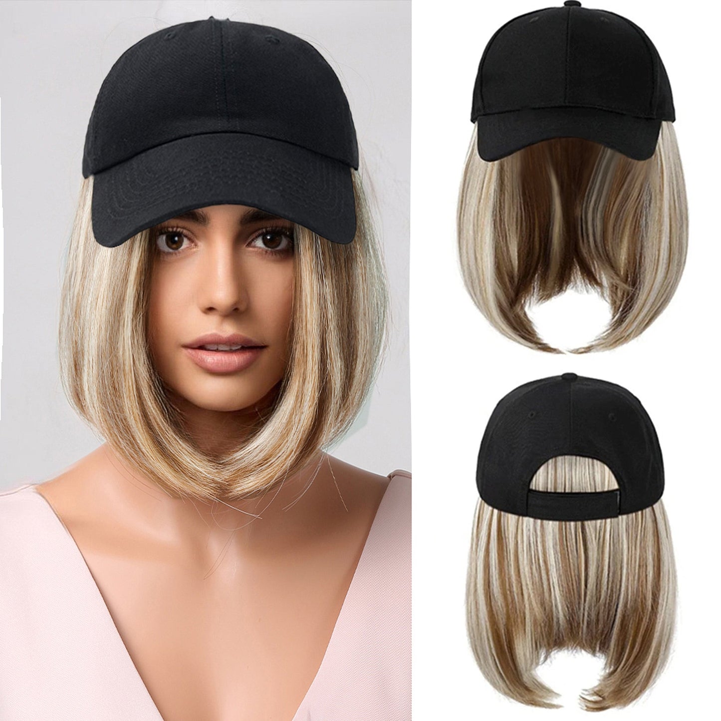 Baseball Cap Wig Hat With Hair Wig Naturally Cap With Wig Hat Wigs