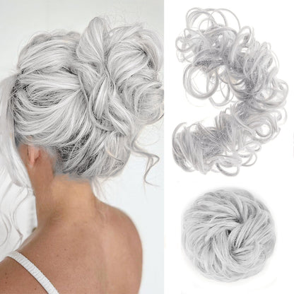 Scrunchie Messy Hair Bun Chignon Elastic Band Extension