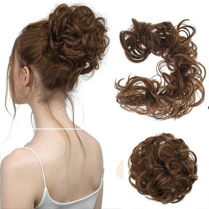Scrunchie Messy Hair Bun Chignon Elastic Band Extension