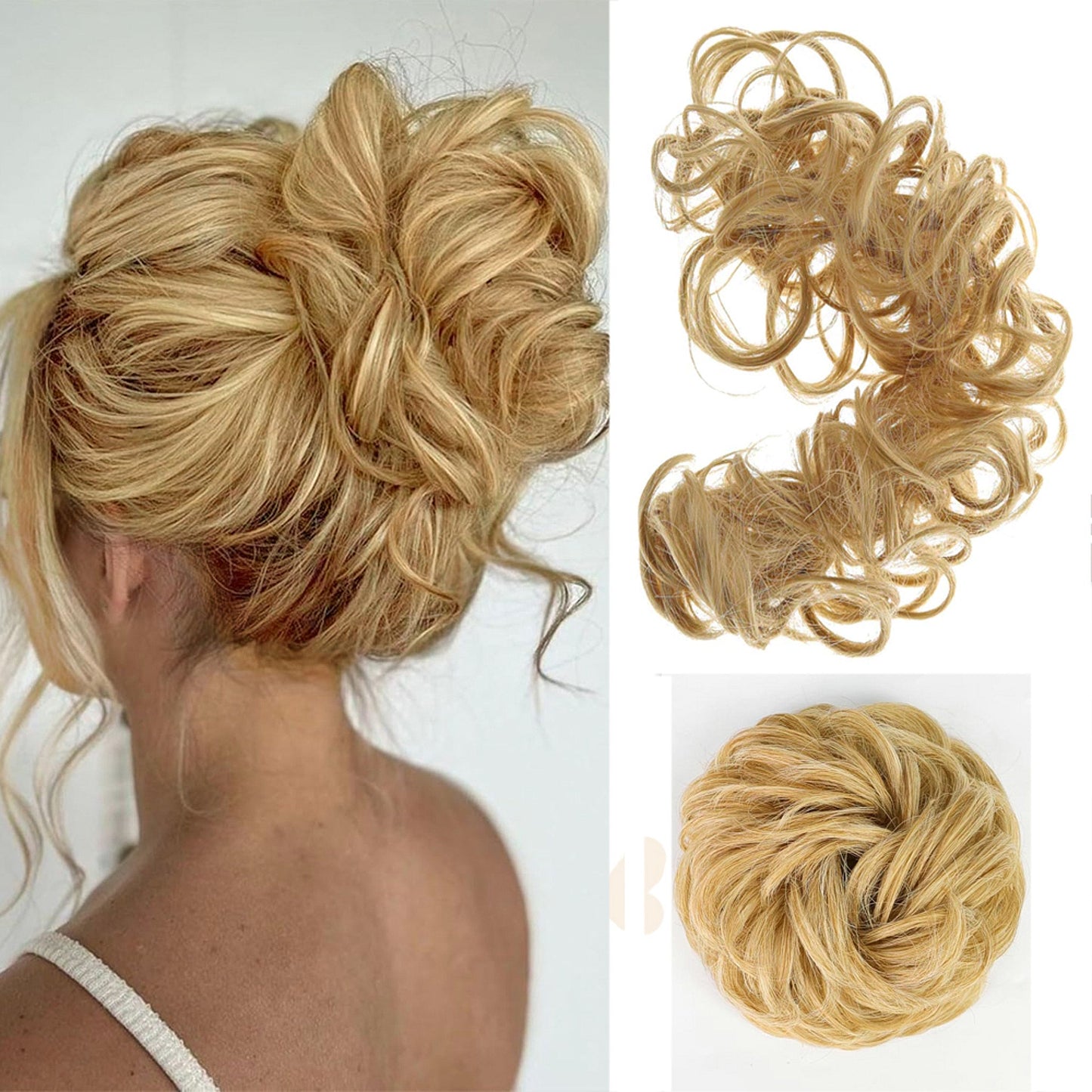 Scrunchie Messy Hair Bun Chignon Elastic Band Extension