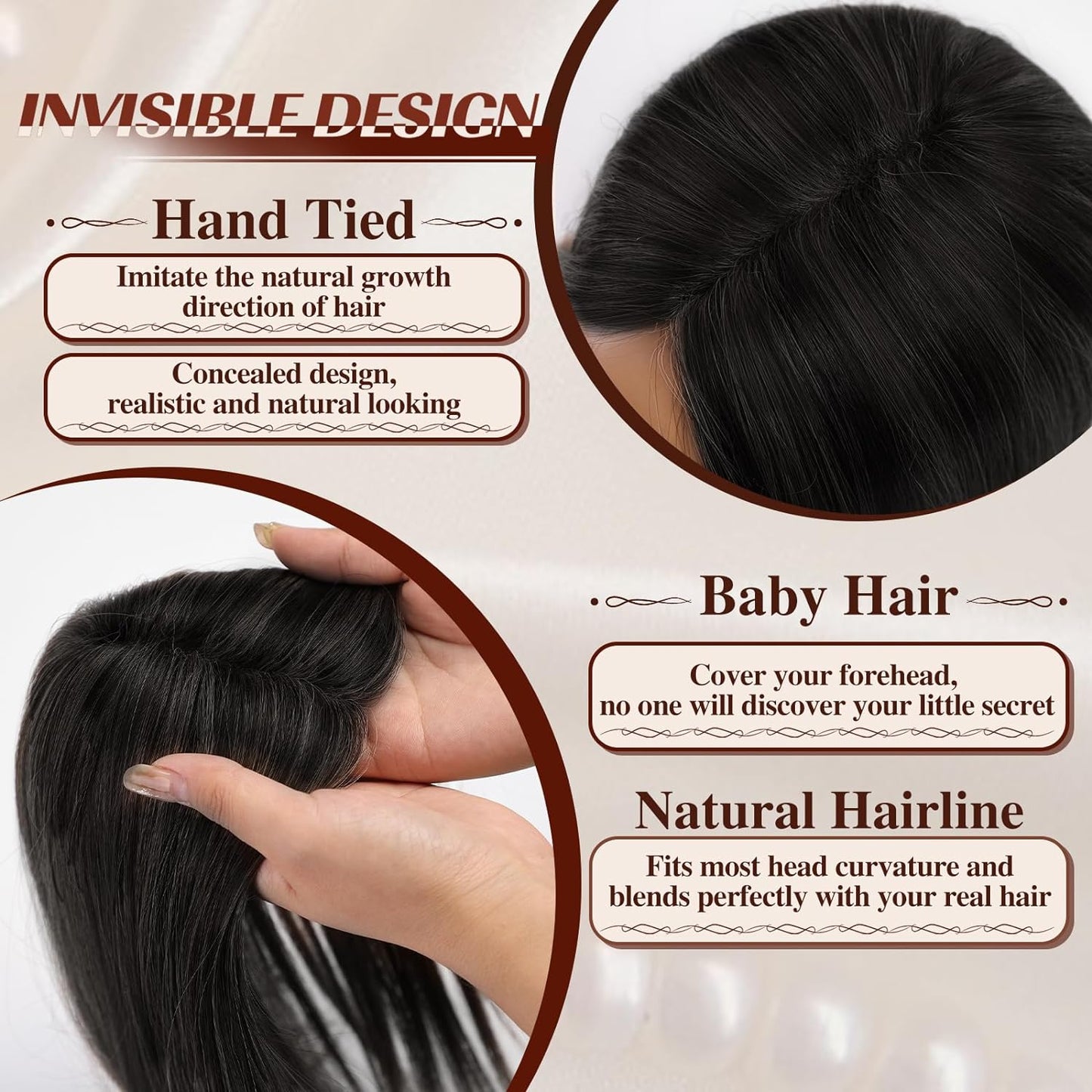 14/18 Inch Hair Toppers for Women Synthetic Hair Toppers Hair Pieces