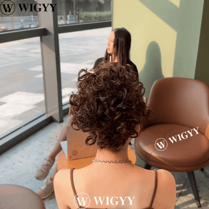 Curly Hair Bun, Elastic Drawstring Loose Wave Messy Hair Bun