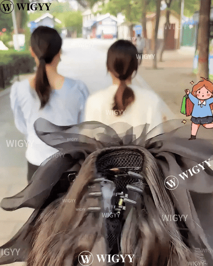 12inch Claw Clip Ponytail Hair Extensions Curly hair Natural bow Tail False Hair